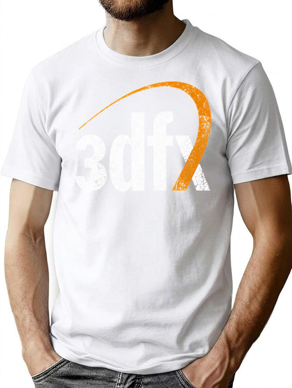 3Dfx Faded T-Shirt for Men & Women, T-Shirts Graphic Tee - White