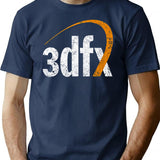 3Dfx Faded T-Shirt for Men & Women, T-Shirts Graphic Tee - Navy