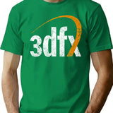 3Dfx Faded T-Shirt for Men & Women, T-Shirts Graphic Tee - Green