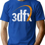 3Dfx Faded T-Shirt for Men & Women, T-Shirts Graphic Tee - Blue