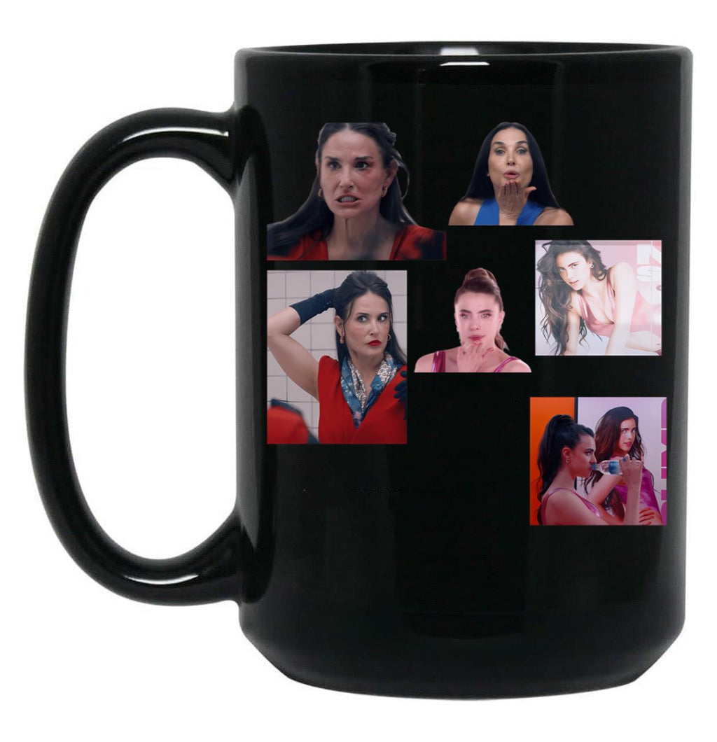 4 The Substance Sticker Pack Black Coffee Mug, Gift Coffee Mug