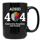 404 Error Code Executive Function Not Found Black Coffee Mug, Gift Coffee Mug