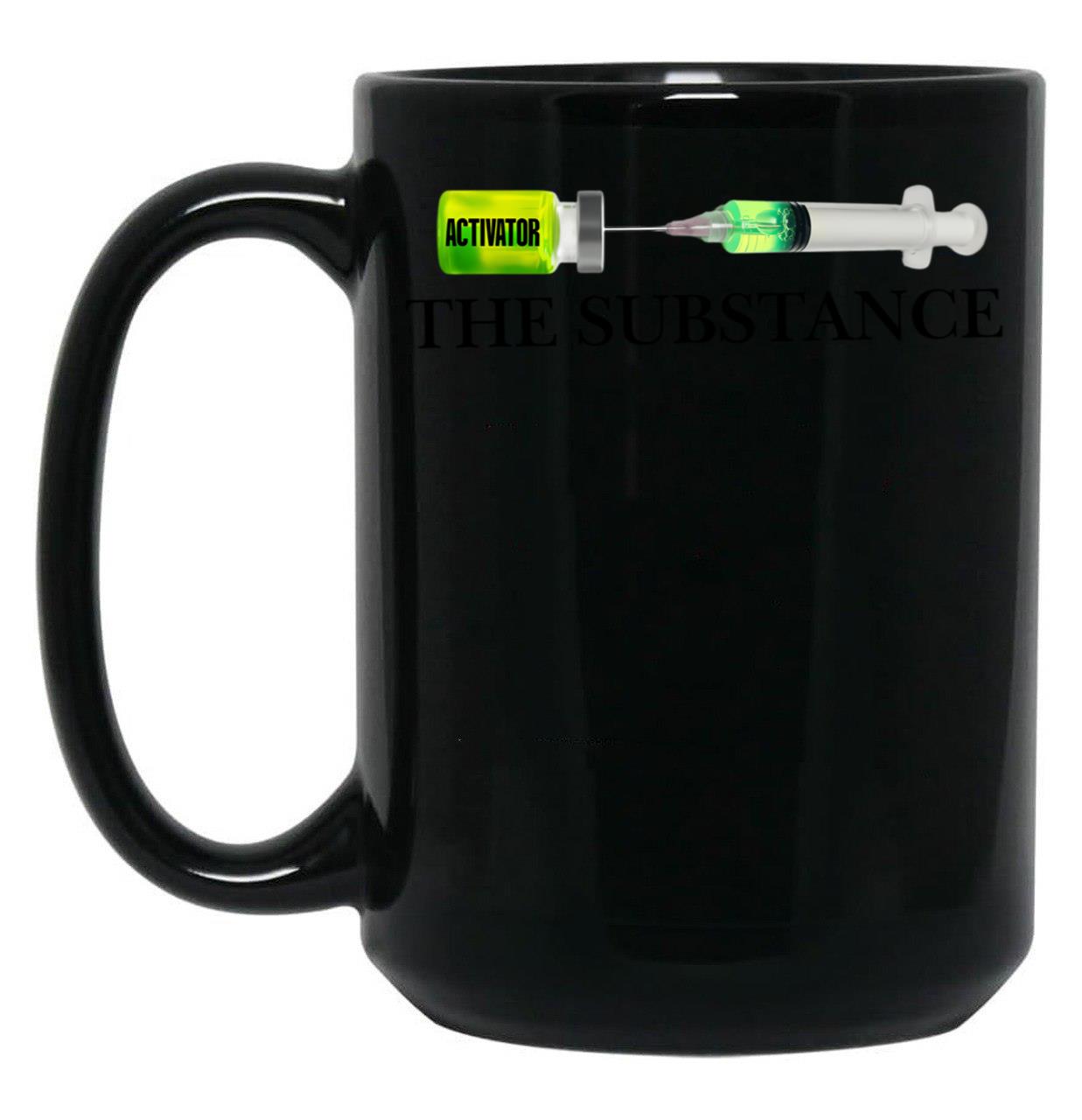 The Substance Demi Moore Horror Movie Film Black Coffee Mug, Gift Coffee Mug