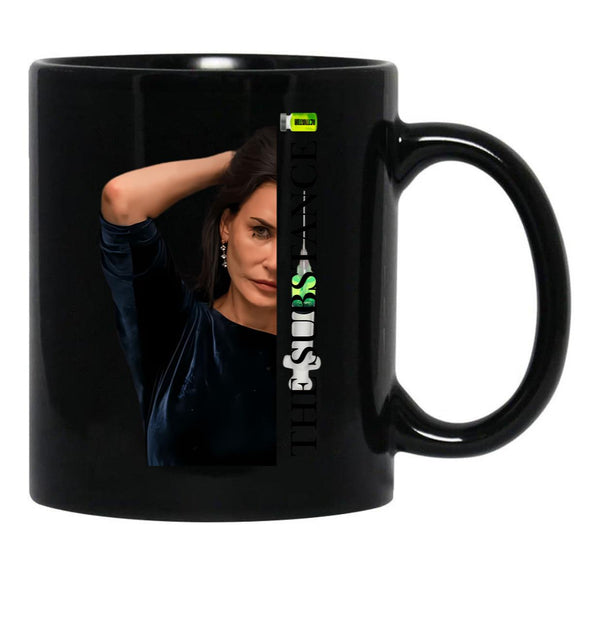 The Substance Demi Moore Horror Movie Black Coffee Mug, Gift Coffee Mug - Black