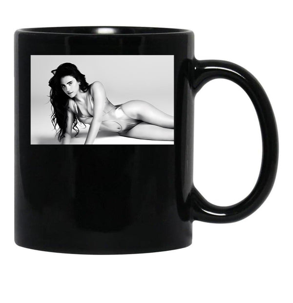 Sexy Margaret Qualley Black Coffee Mug, Gift Coffee Mug - Black