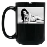Sexy Margaret Qualley Black Coffee Mug, Gift Coffee Mug
