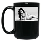 Sexy Margaret Qualley Black Coffee Mug, Gift Coffee Mug