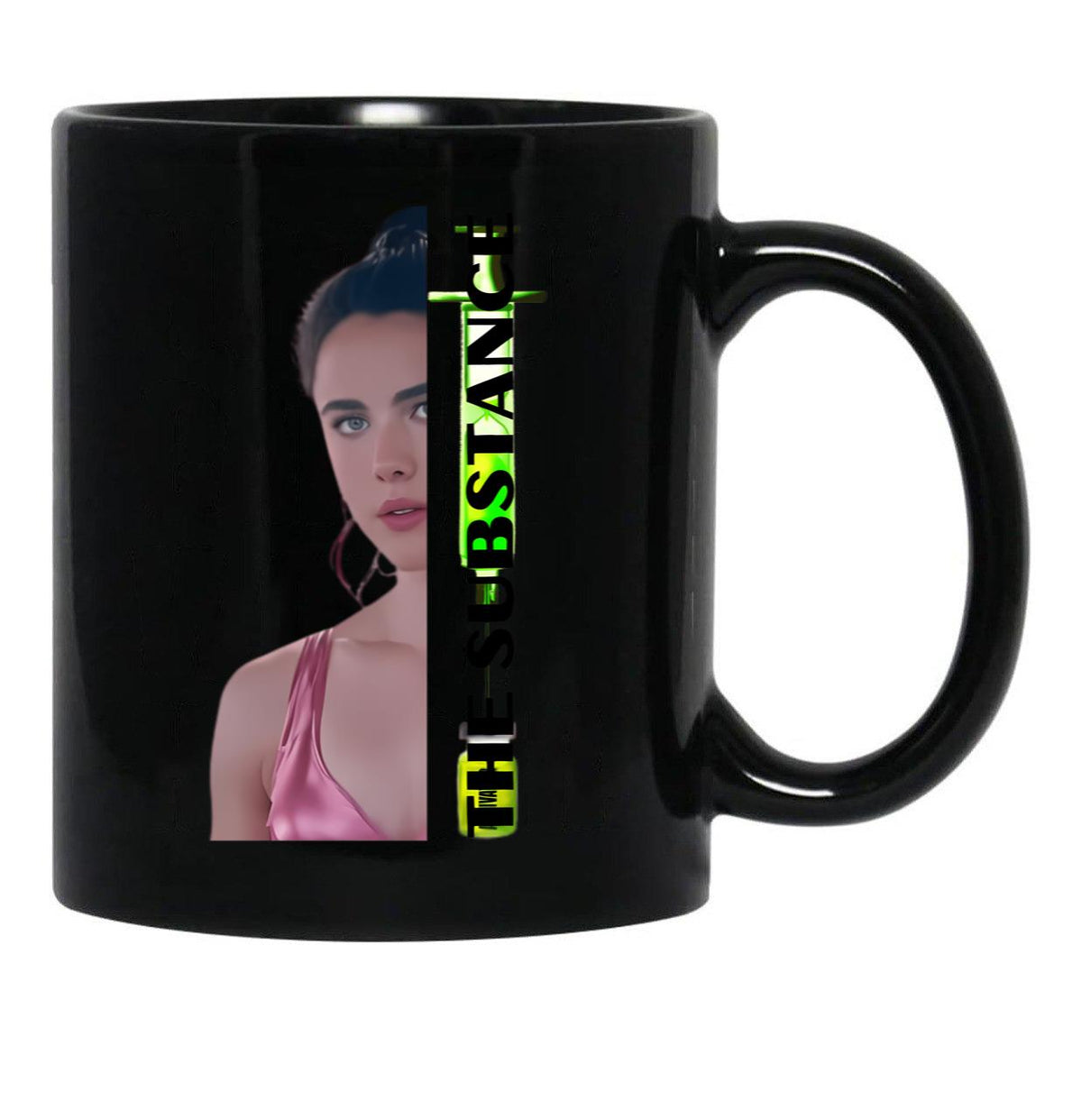The Substance Demi Horror Movie Black Coffee Mug, Gift Coffee Mug - Black