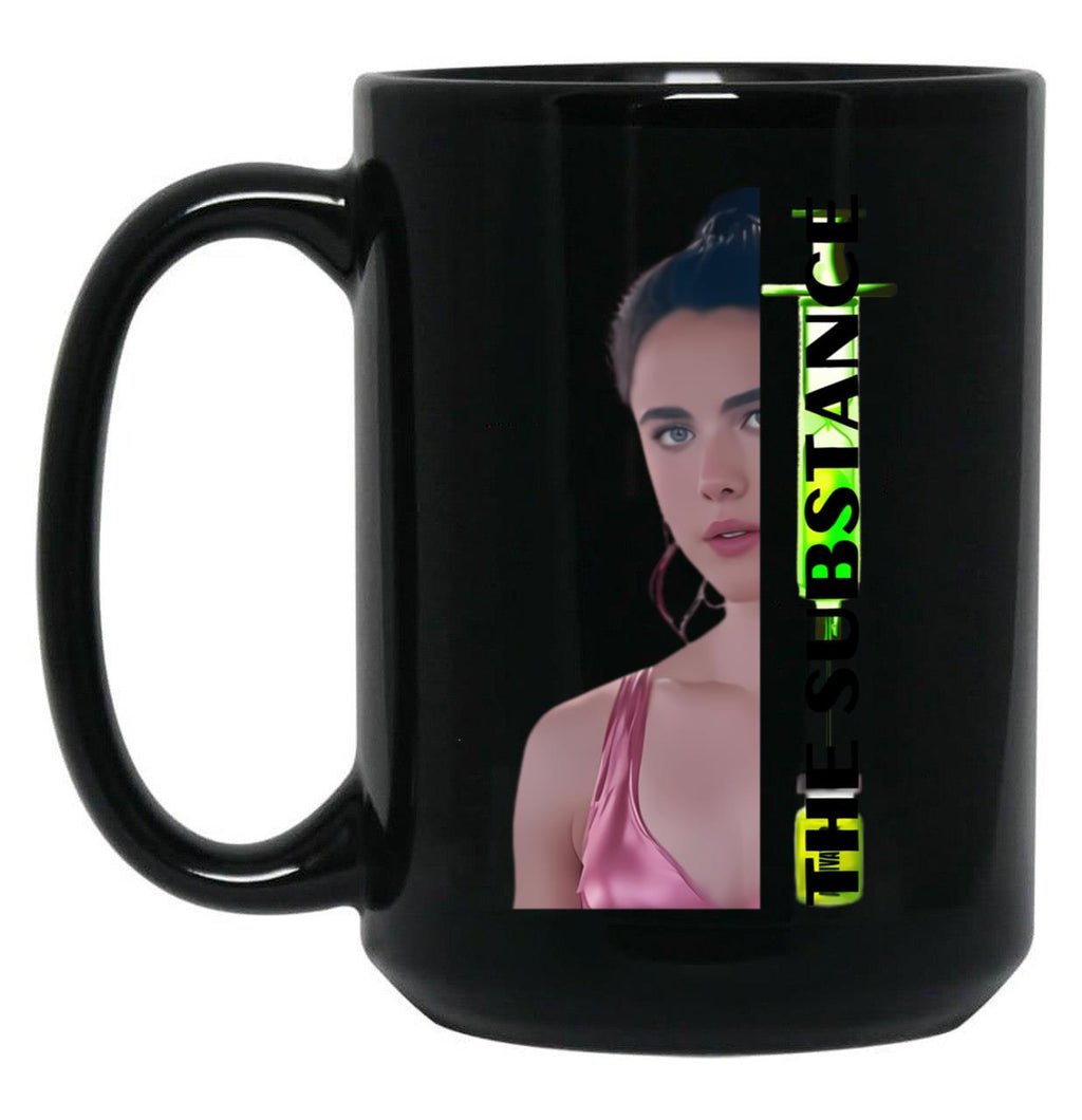 The Substance Demi Horror Movie Black Coffee Mug, Gift Coffee Mug