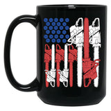 4Th Of July Arborist Shirt Men Tree Climber Dad Chainsaw Black Coffee Mug, Gift Coffee Mug
