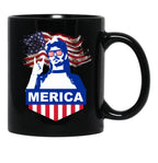 4Th Of July Joe Dirt Merica Black Coffee Mug - Black