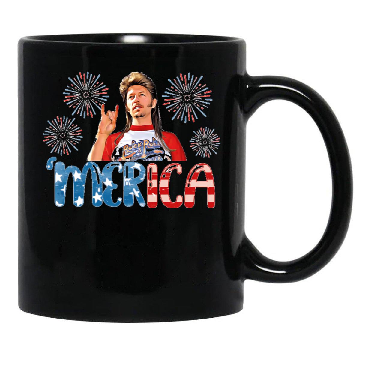 4Th Of July Joe Dirt Black Coffee Mug - Black