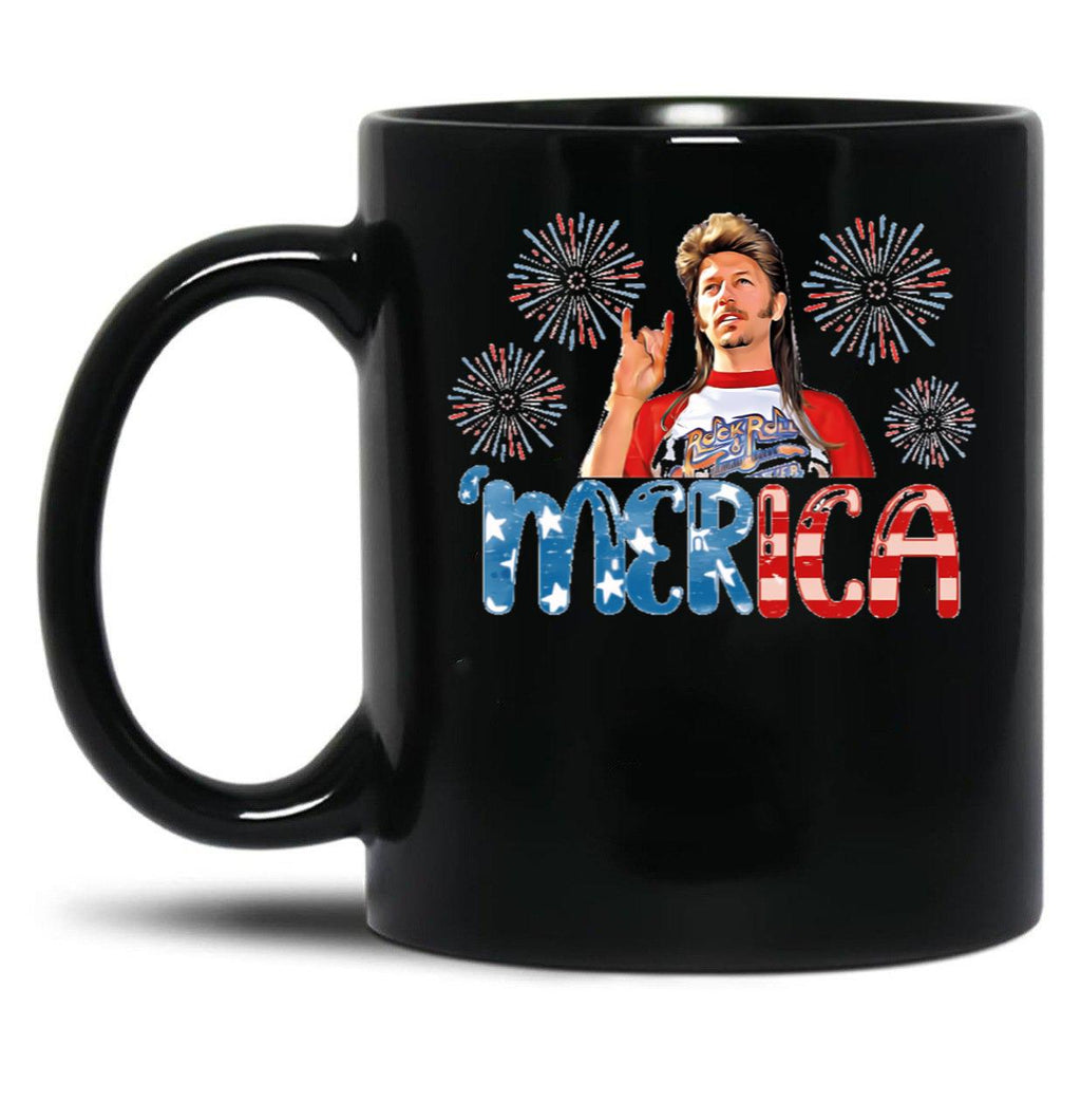 4Th Of July Joe Dirt Black Coffee Mug