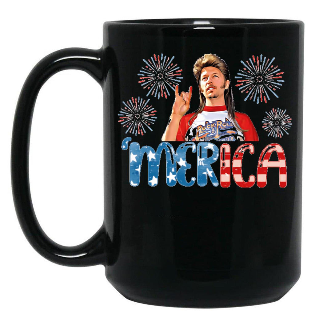 4Th Of July Joe Dirt Black Coffee Mug
