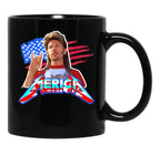 4Th Of July Merica Funny Vintage Name Joe Lover Family Black Coffee Mug - Black