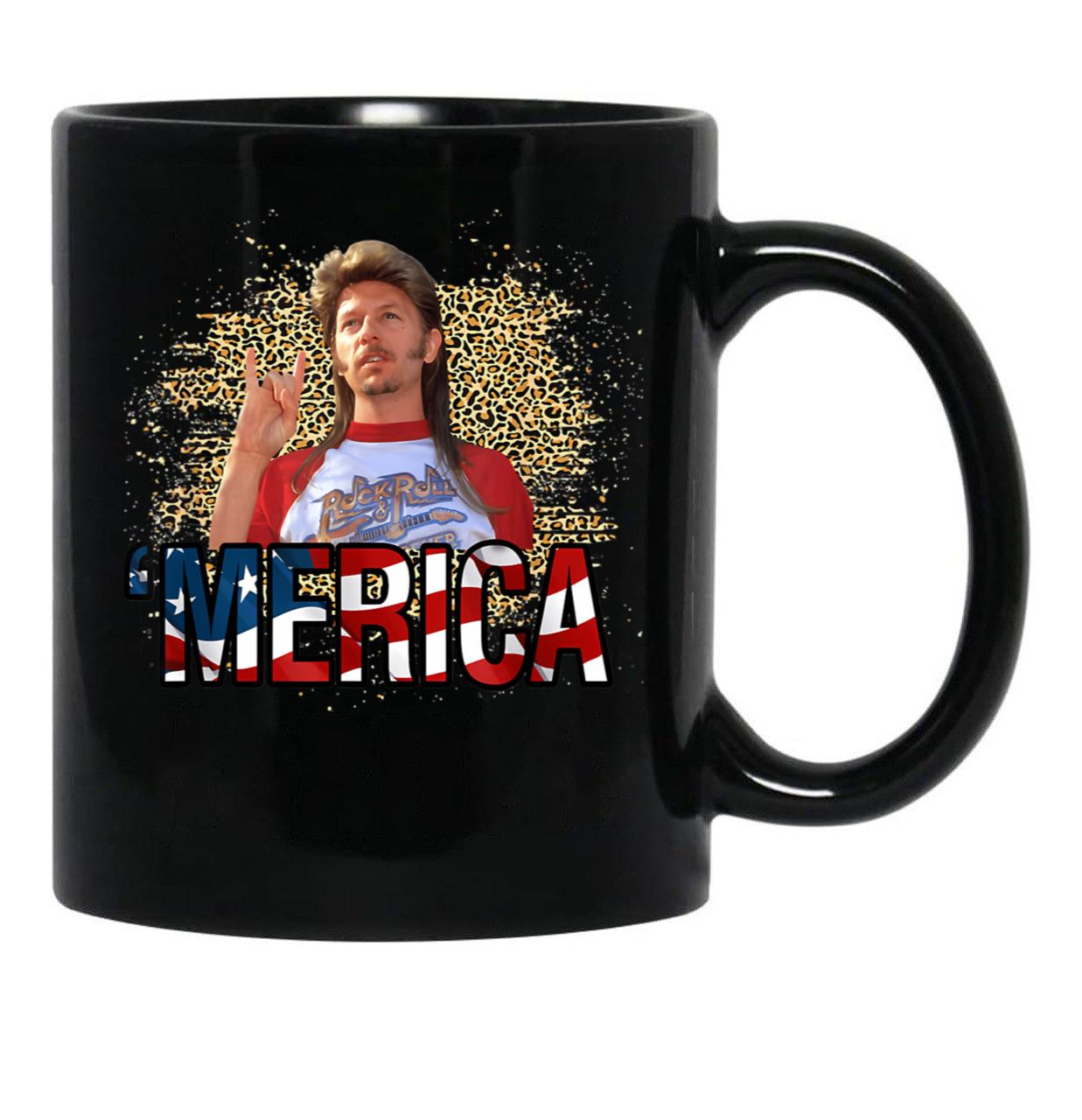 4Th Of July Merica Funny Vintage Name Joe Lover Fans Black Coffee Mug - Black