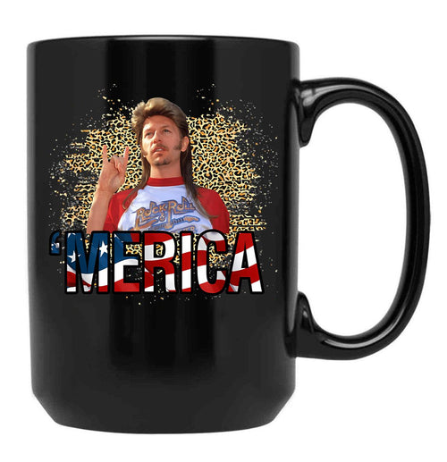 4Th Of July Merica Funny Vintage Name Joe Lover Fans Black Coffee Mug - Black