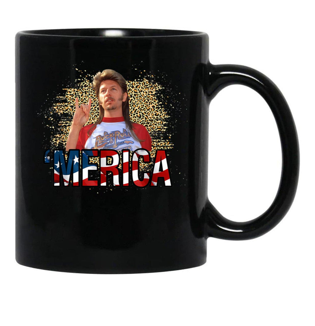 4Th Of July Merica Funny With Vintage Name Joe Lover Family (2) Black Coffee Mug - Black