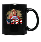 4Th Of July Merica Funny With Vintage Name Joe Lover Family (2) Black Coffee Mug - Black