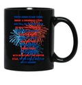 4Th Of July Text Black Coffee Mug - Black