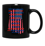 4Th Of July Text Black Coffee Mug - Black