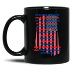 4Th Of July Text Black Coffee Mug