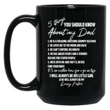 5 Things You Should Know About My Dad Black Coffee Mug, Gift Coffee Mug