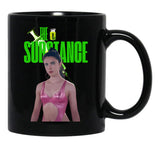 The Substance Demi Moore Horror Movie Black Coffee Mug, Gift Coffee Mug - Black