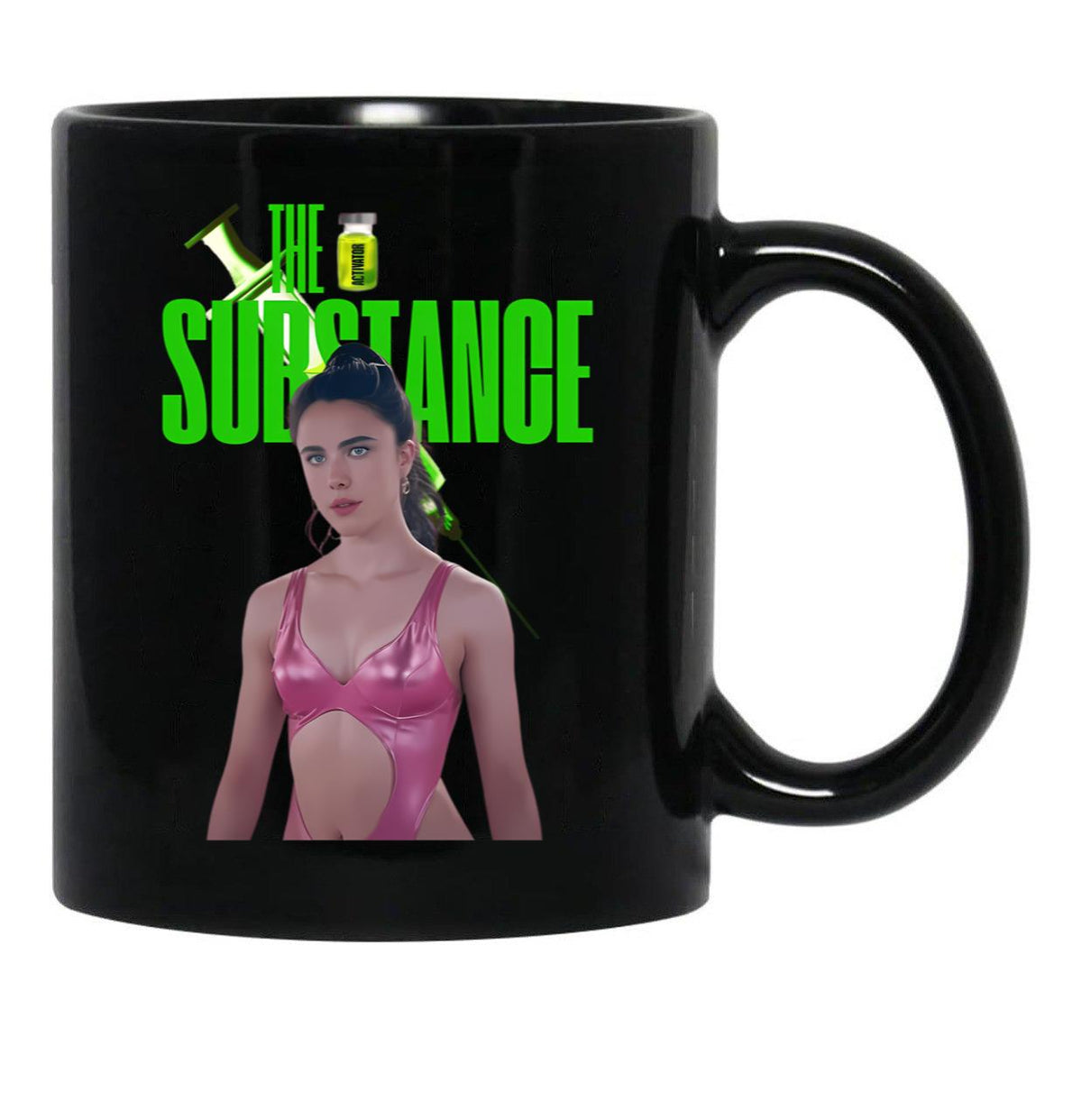 The Substance Demi Moore Horror Movie Black Coffee Mug, Gift Coffee Mug - Black