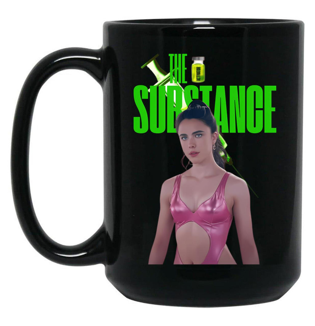 The Substance Demi Moore Horror Movie Black Coffee Mug, Gift Coffee Mug