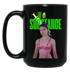 The Substance Demi Moore Horror Movie Black Coffee Mug, Gift Coffee Mug