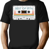 50Th Birthday Best Of 1975 Cassette Tape Vintage For Gift T-Shirt for Men & Women, T-Shirts Graphic Tee - Black