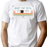 50Th Birthday Best Of 1975 Cassette Tape Vintage For Gift T-Shirt for Men & Women, T-Shirts Graphic Tee - White