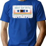 50Th Birthday Best Of 1975 Cassette Tape Vintage For Gift T-Shirt for Men & Women, T-Shirts Graphic Tee - Blue