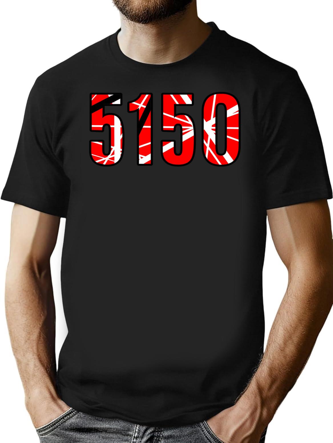 5150 T-Shirt for Men & Women, T-Shirts Graphic Tee - Black