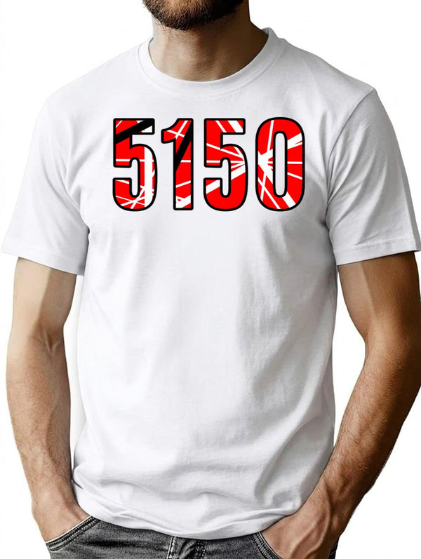 5150 T-Shirt for Men & Women, T-Shirts Graphic Tee - White