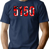5150 T-Shirt for Men & Women, T-Shirts Graphic Tee - Navy