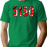5150 T-Shirt for Men & Women, T-Shirts Graphic Tee - Green