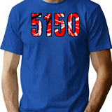 5150 T-Shirt for Men & Women, T-Shirts Graphic Tee - Blue