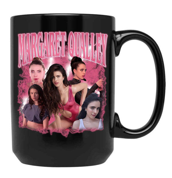 Margaret Qualley Bootleg Styles Black Coffee Mug, Gift Coffee Mug