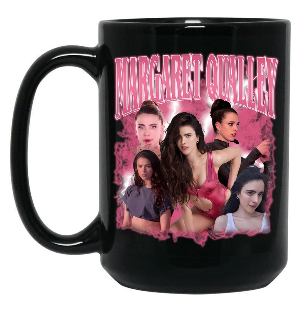 Margaret Qualley Bootleg Styles Black Coffee Mug, Gift Coffee Mug