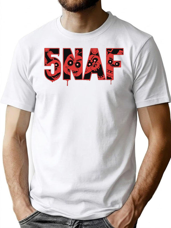 5NAF Five Nights at Freddy_s Classic Premium Heavyweight Cotton T-Shirt - White