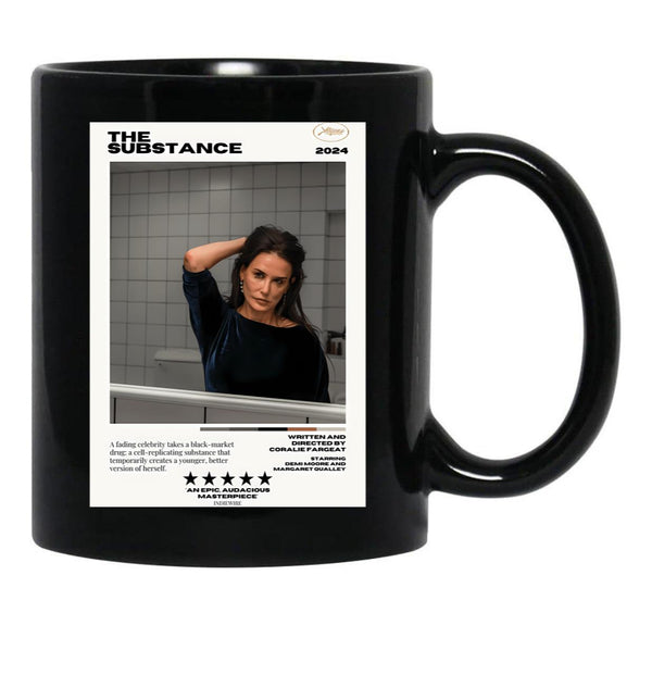 The Substance Elizabeth Black Coffee Mug, Gift Coffee Mug - Black