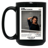 The Substance Elizabeth Black Coffee Mug, Gift Coffee Mug