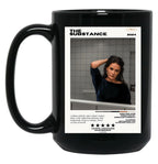 The Substance Elizabeth Black Coffee Mug, Gift Coffee Mug