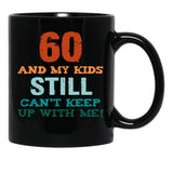 60Th Birthday For Parents Black Coffee Mug, Gift Coffee Mug - Black