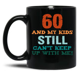 60Th Birthday For Parents Black Coffee Mug, Gift Coffee Mug - Black