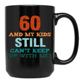60Th Birthday For Parents Black Coffee Mug, Gift Coffee Mug