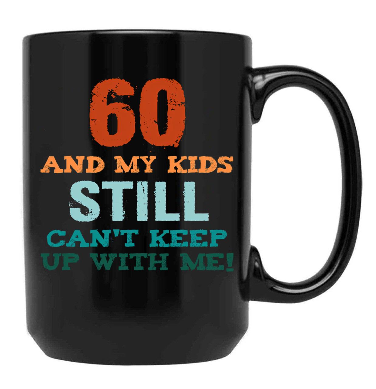 60Th Birthday For Parents Black Coffee Mug, Gift Coffee Mug