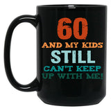 60Th Birthday For Parents Black Coffee Mug, Gift Coffee Mug